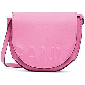 GANNI Pink Nano Recycled Leather Crossbody Purse